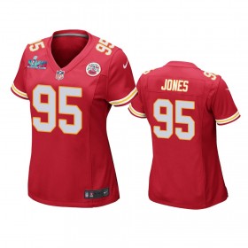 Tröjor Kansas City Chiefs Chris Jones 95 Game Röd Super Bowl LVII - Dame